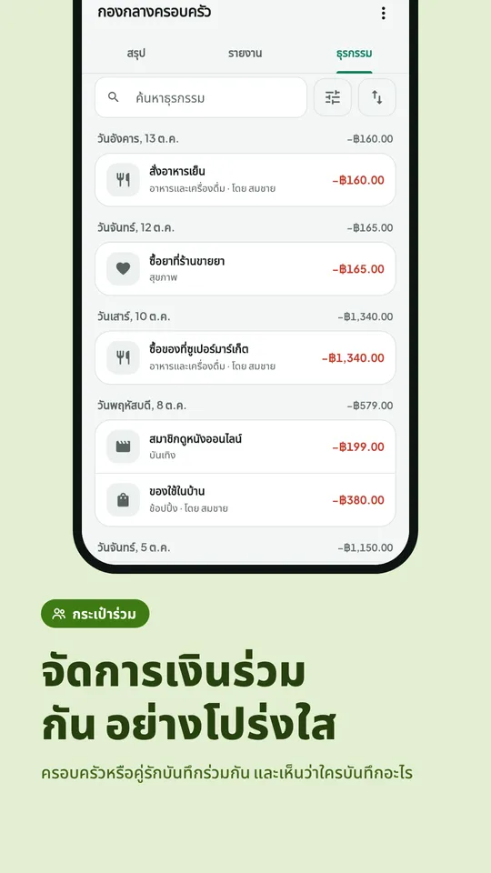 กระเป๋าร่วมสำหรับครอบครัวหรือคู่รัก